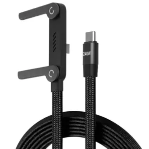 240W USB-C Fast Charging Cable with Foldable Stand