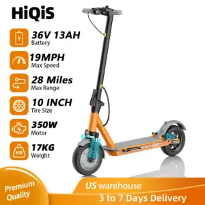 HiQiS V9 Pro Electric Scooter – 350W, 13Ah Battery, Dual Suspension