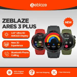 Zeblaze Ares 3 Plus Sport Smartwatch – AMOLED, Bluetooth Calling