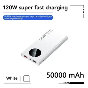 500000mAh Power Bank – 120W Fast Charging, PD20W, Digital Display
