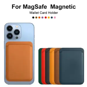 MagSafe Magnetic Leather Wallet Case – iPhone & Samsung Card Holder