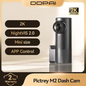 2K Pictrey M2 Dash Cam – Voice Control, Night Vision, DVR