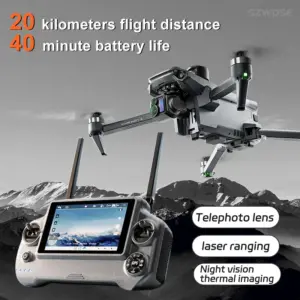 Wing 6 Drone – 8K Camera, 20KM Range, Screen Controller, Obstacle Avoidance