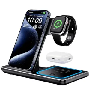 3-in-1 Wireless Charging Station for iPhone, Watch & AirPods