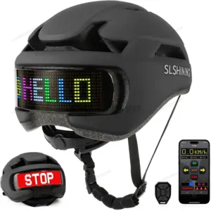 Smart LED E-Scooter Helmet Bluetooth App Display