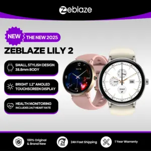 Zeblaze LILY 2 Smartwatch 1.2" HD AMOLED, Bluetooth Calling, Sport